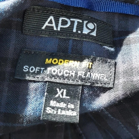 APT. 9 Mens Soft Touch Flannel Long Sleeve Shirt XL - Picture 10 of 11